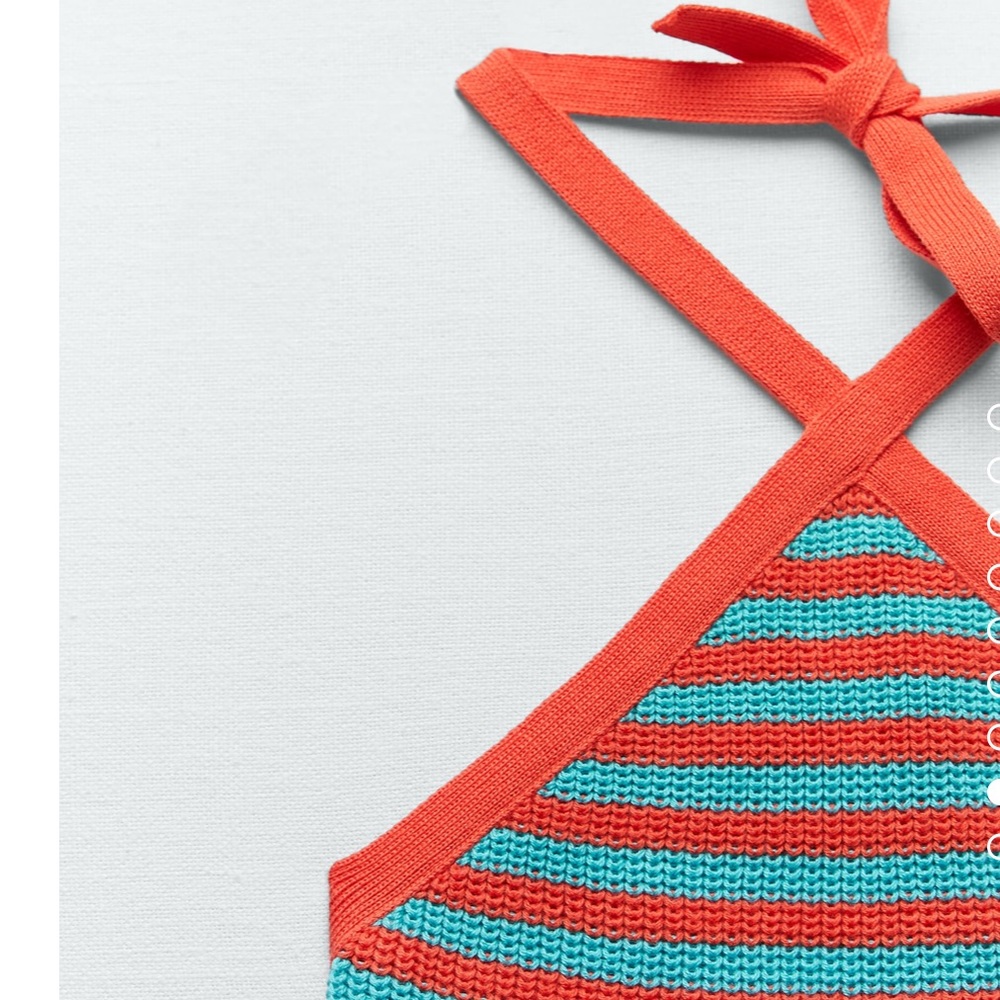 Zara multicolored halter neck knit top - Picture 6 of 7